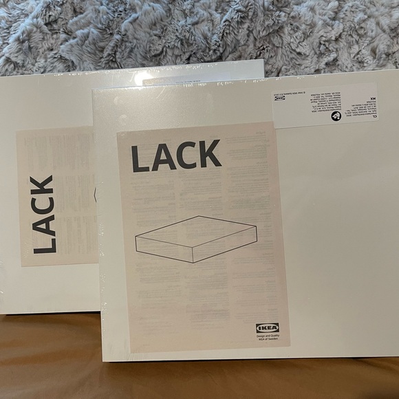 IKEA 2-Pk of White Lack Floating Wall Shelves 30x26 cm (11 3/4x10 1/4") - Picture 3 of 11